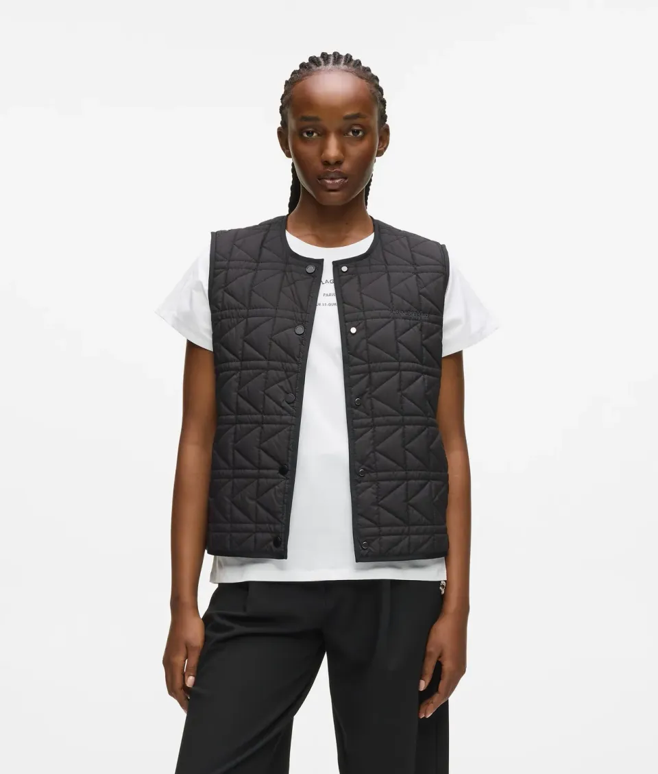 Karl Lagerfeld Gilet gesteppt leicht Taft ärmellos
