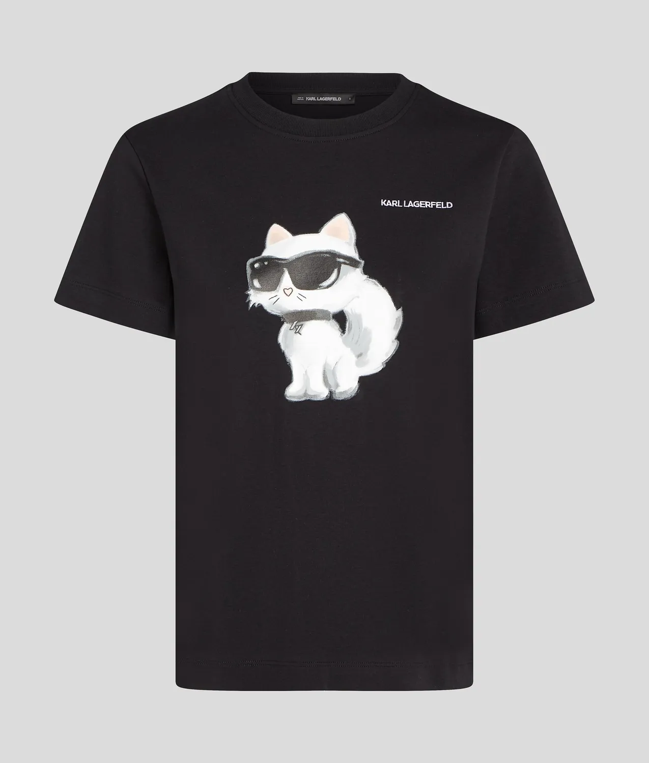 Karl Lagerfeld Ikon Choupette Aquarelle T-Shirt Print