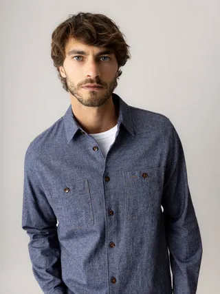 Mos Mosh MMGNorbert Denimhemd Regular Fit Blau
