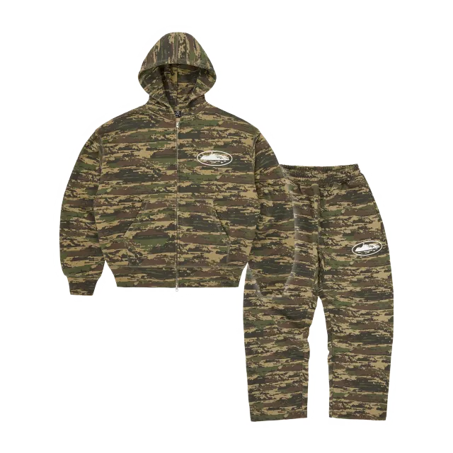 Corteiz Island Puff Print Trainingsanzug Digi Camo Baumwolle