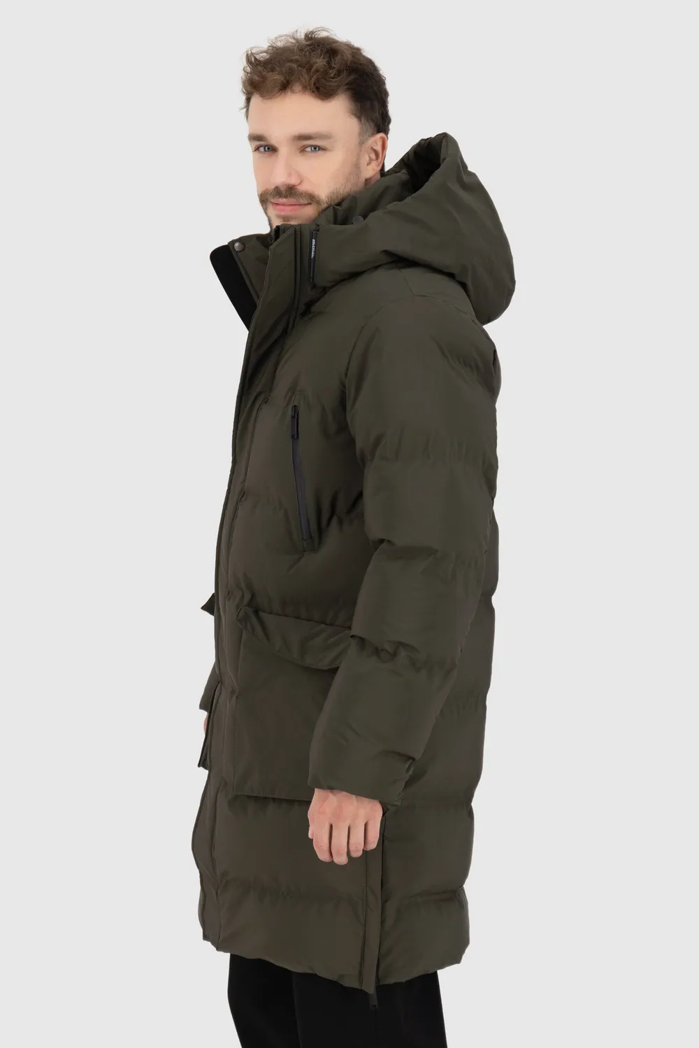 Alife & Kickin SaulAK A Puffer Parka schwarz lang Herren