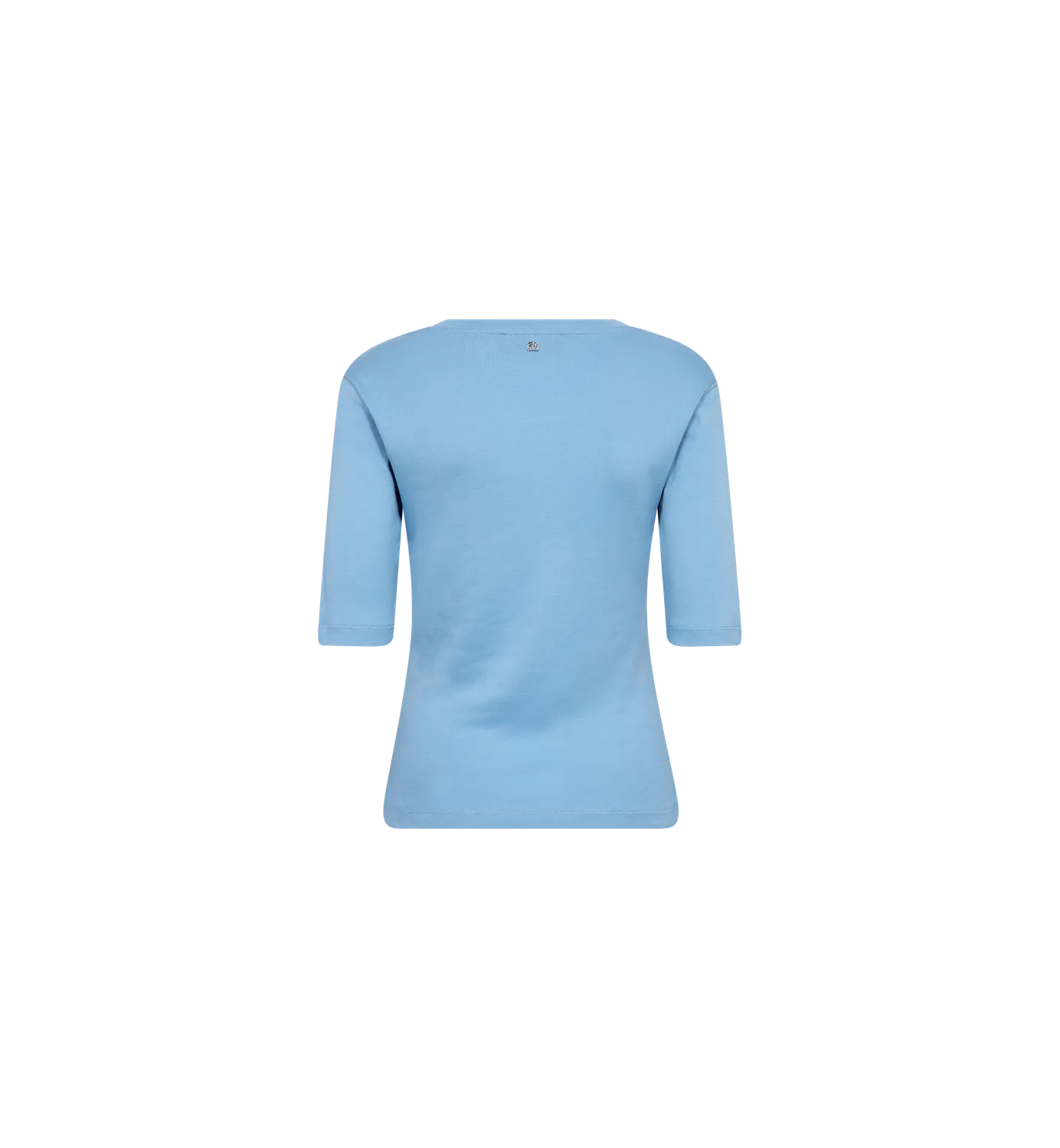 Mos Mosh MMMali O-Neck T-Shirt Blau fitted 3/4-Arm