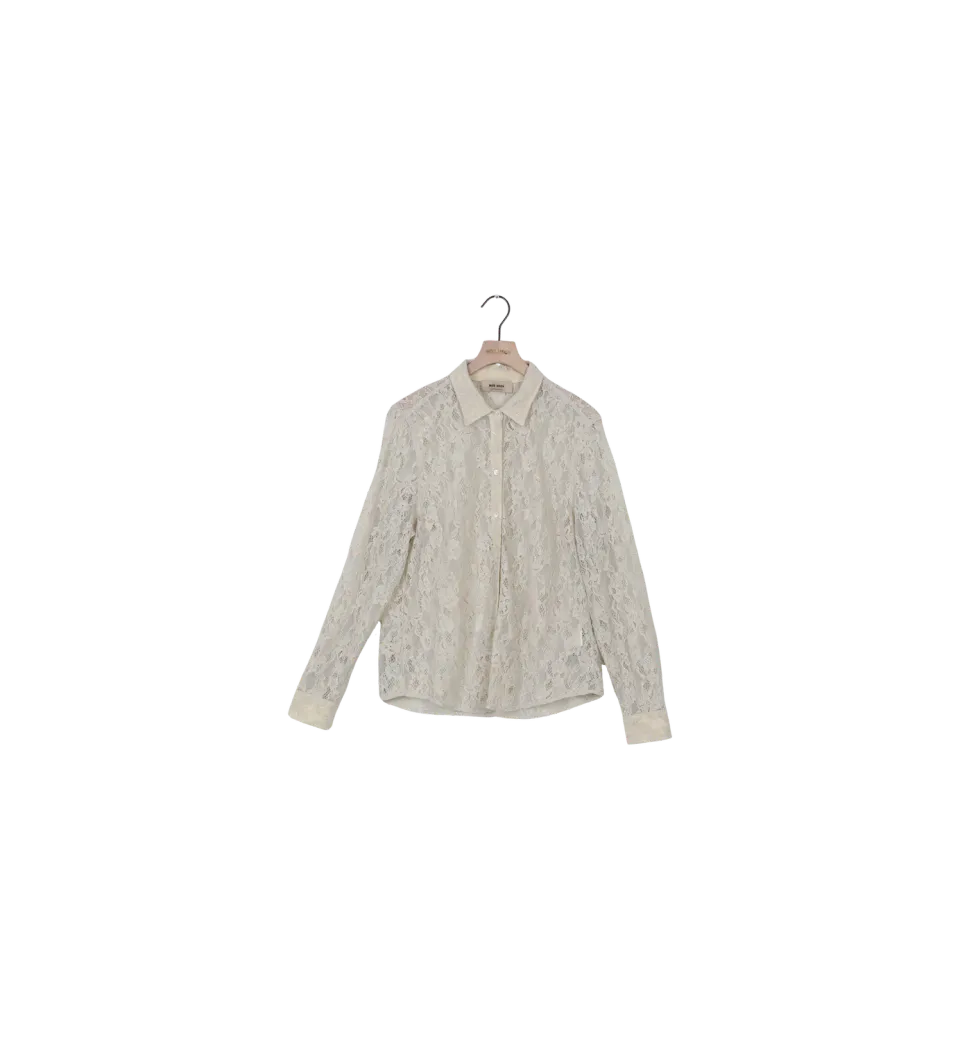 Mos Mosh ReLoved MMKether Lace Shirt L Summer Sand