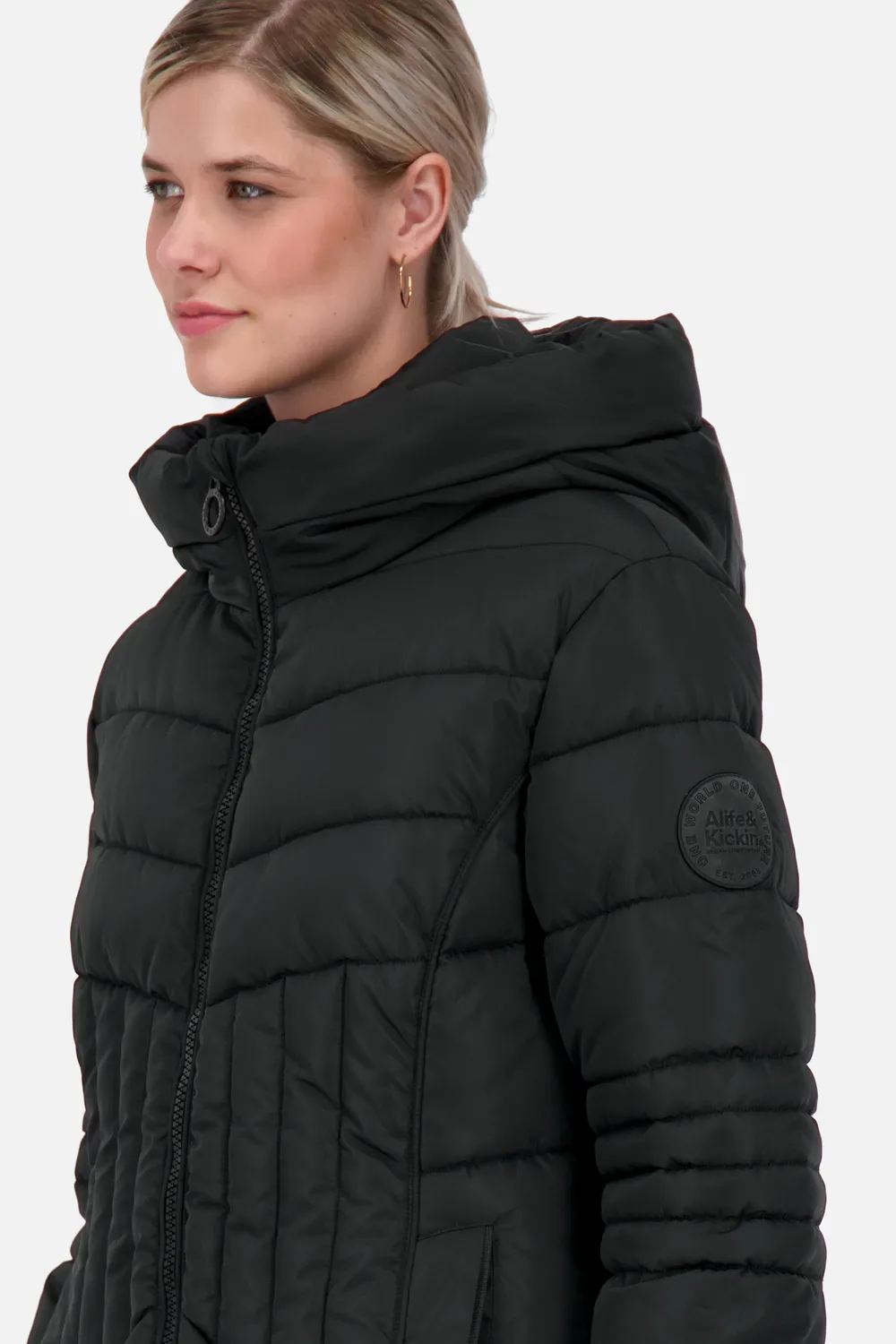 Alife & Kickin PriskaAK A Parka Damen Schwarz warm gefüttert