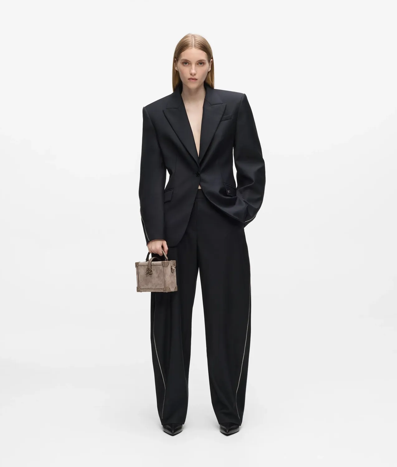 Karl Lagerfeld K/Autograph Trunk Bag Velours Crossbody