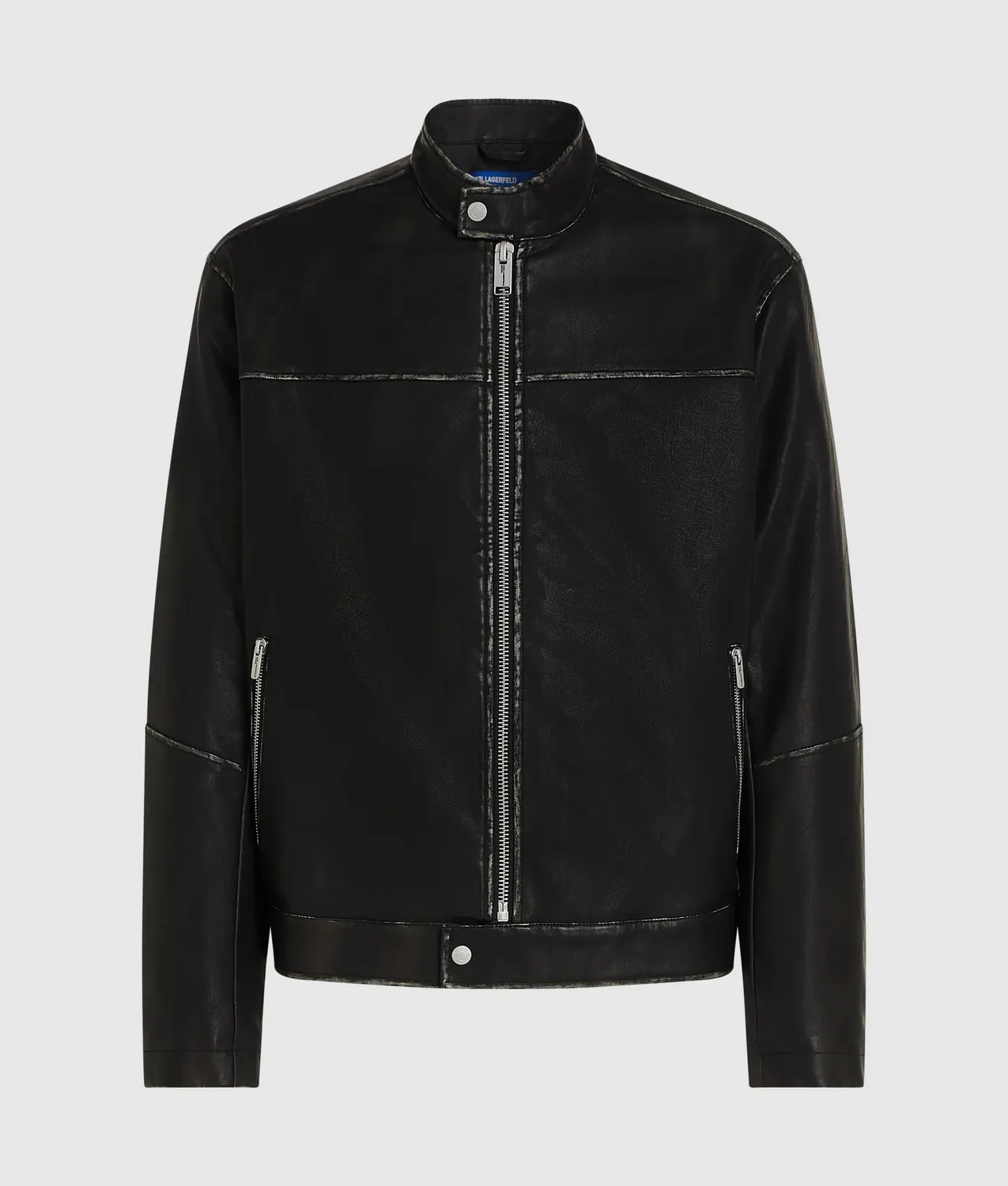 Karl Lagerfeld Karl Quote Bikerjacke Kunstleder Herren
