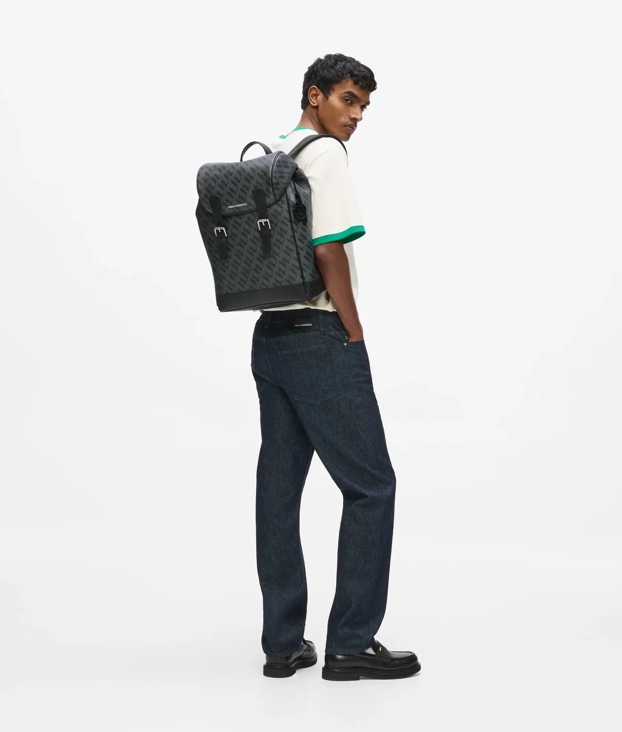 Karl Lagerfeld Ikon Monogram Rucksack Herren Anhänger