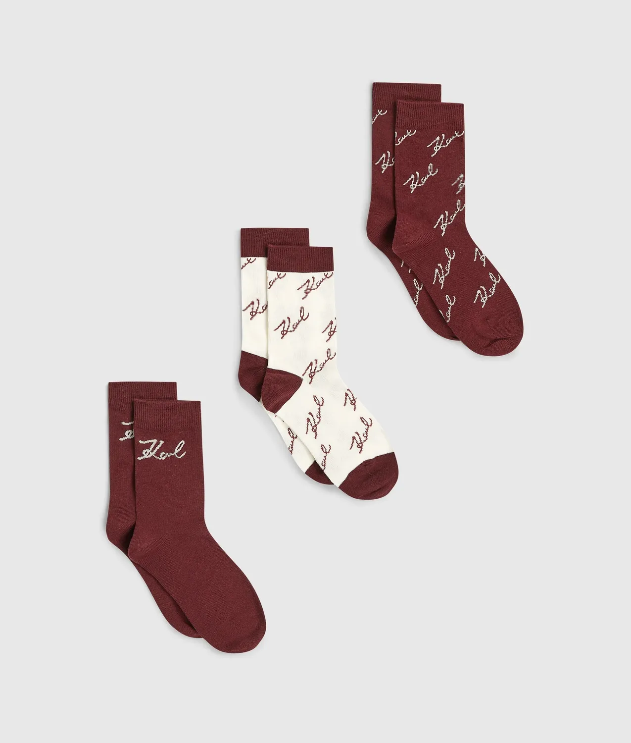 Karl Lagerfeld Signature Socken 3er-Pack Baumwolle