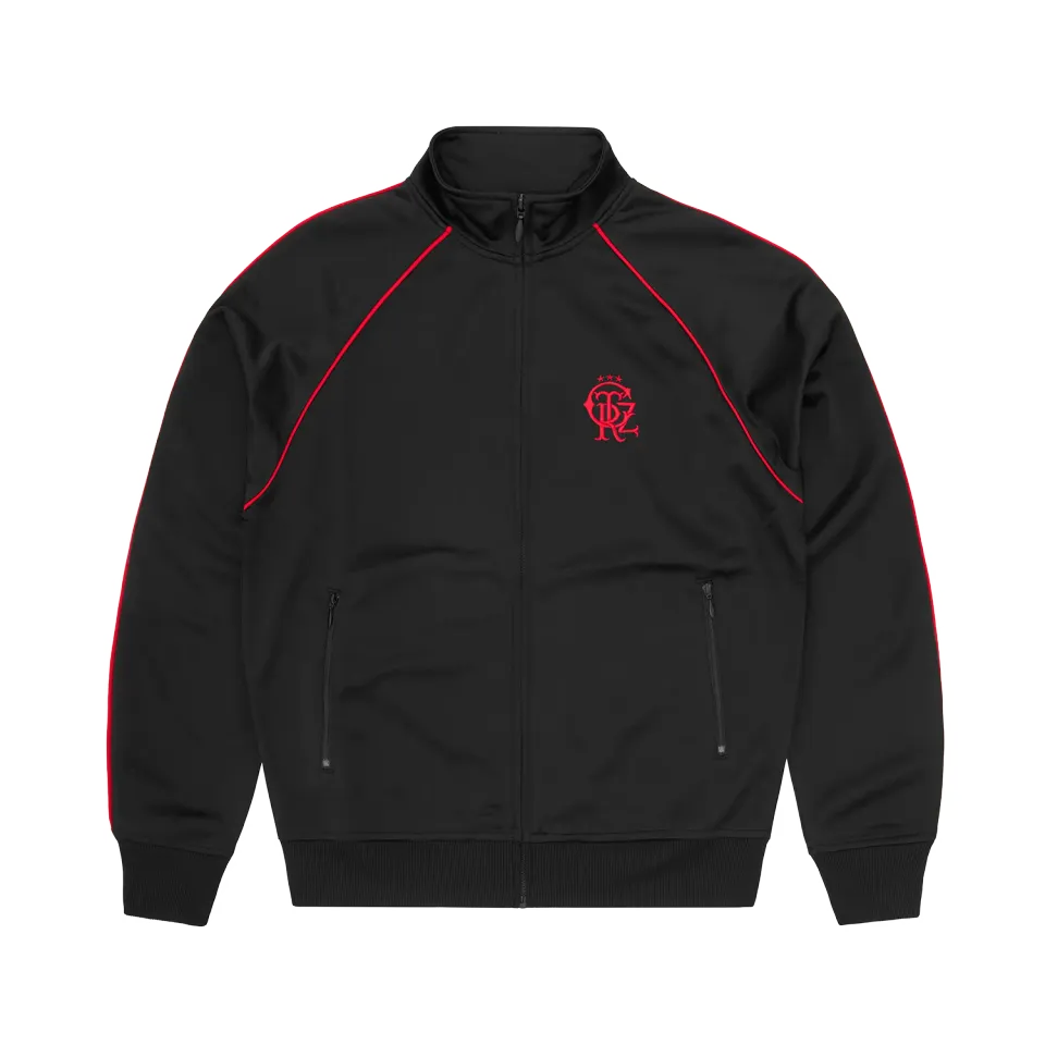 Corteiz 3 Star Crest Track Jacket Trainingsjacke Black Polyester