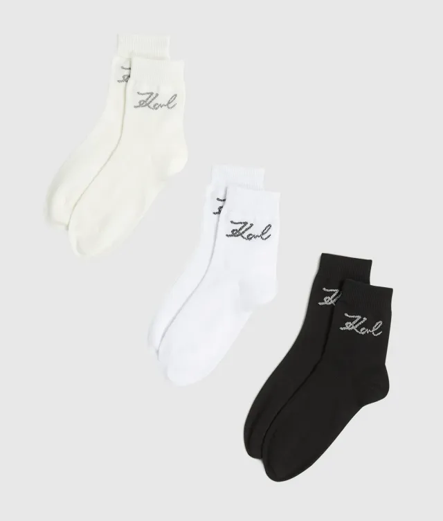 Karl Lagerfeld Signature Socken 3er-Pack Stick