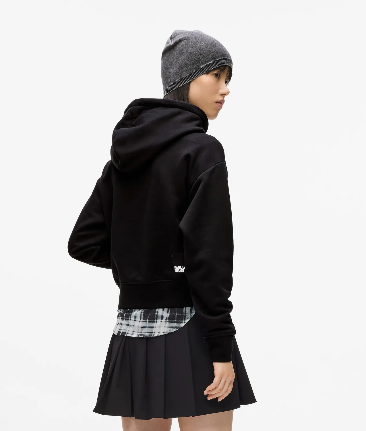 Karl Lagerfeld Jeans Logo Hoodie Baumwolle Kapuze