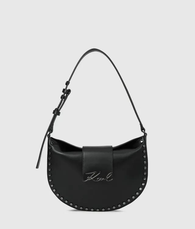 Karl Lagerfeld K/Signature Moon Bag Leder Nieten