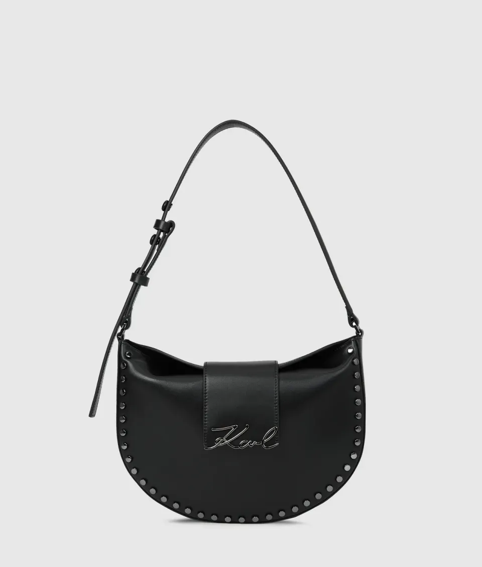 Karl Lagerfeld K/Signature Moon Bag Leder Nieten