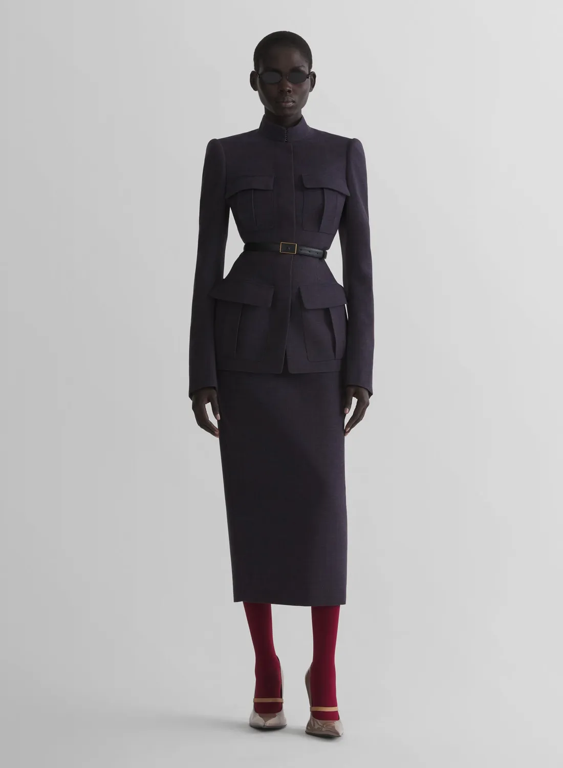 Mugler Ink Pencil Rock Navy Wolle Bleistift