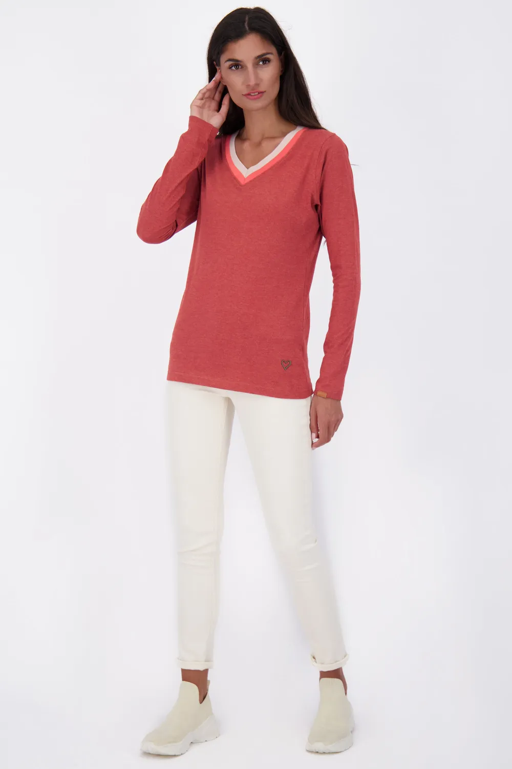 Alife & Kickin IziaAK A Longsleeve Damen Dunkelrot