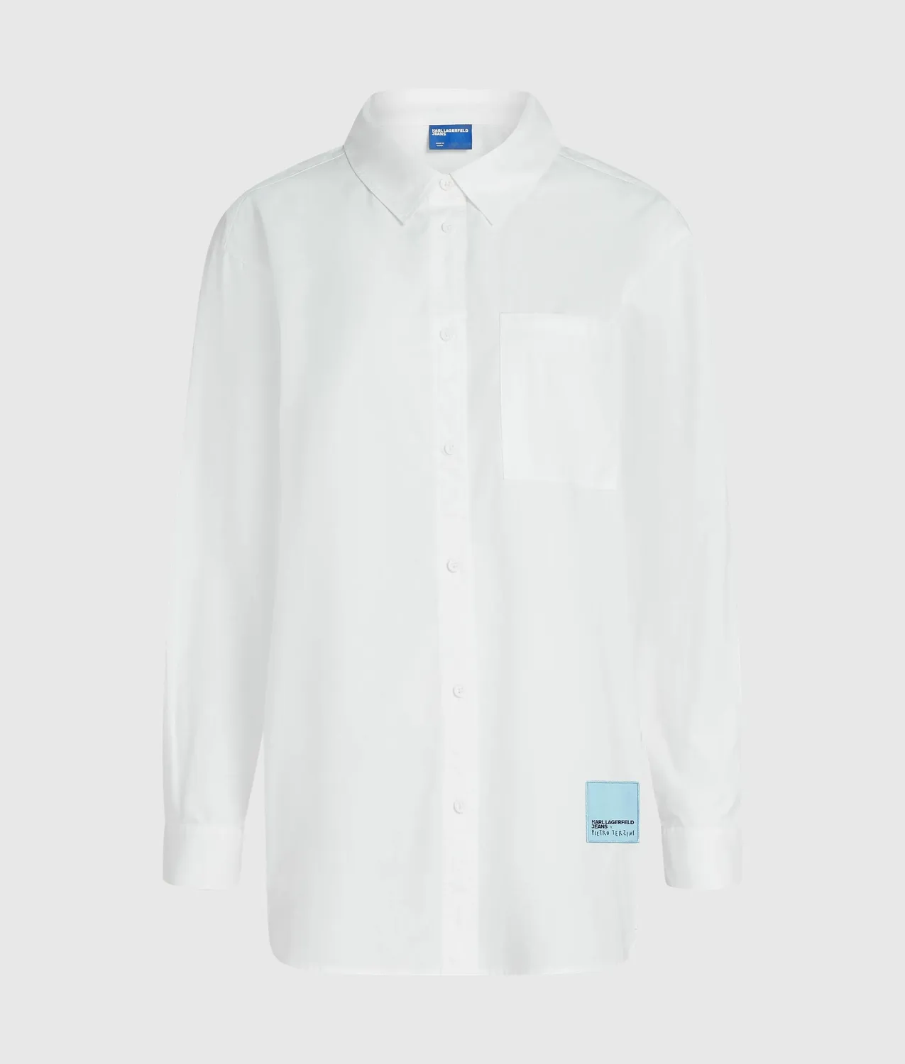 Karl Lagerfeld Jeans X Pietro Terzini Boxy Hemd Baumwolle relaxed