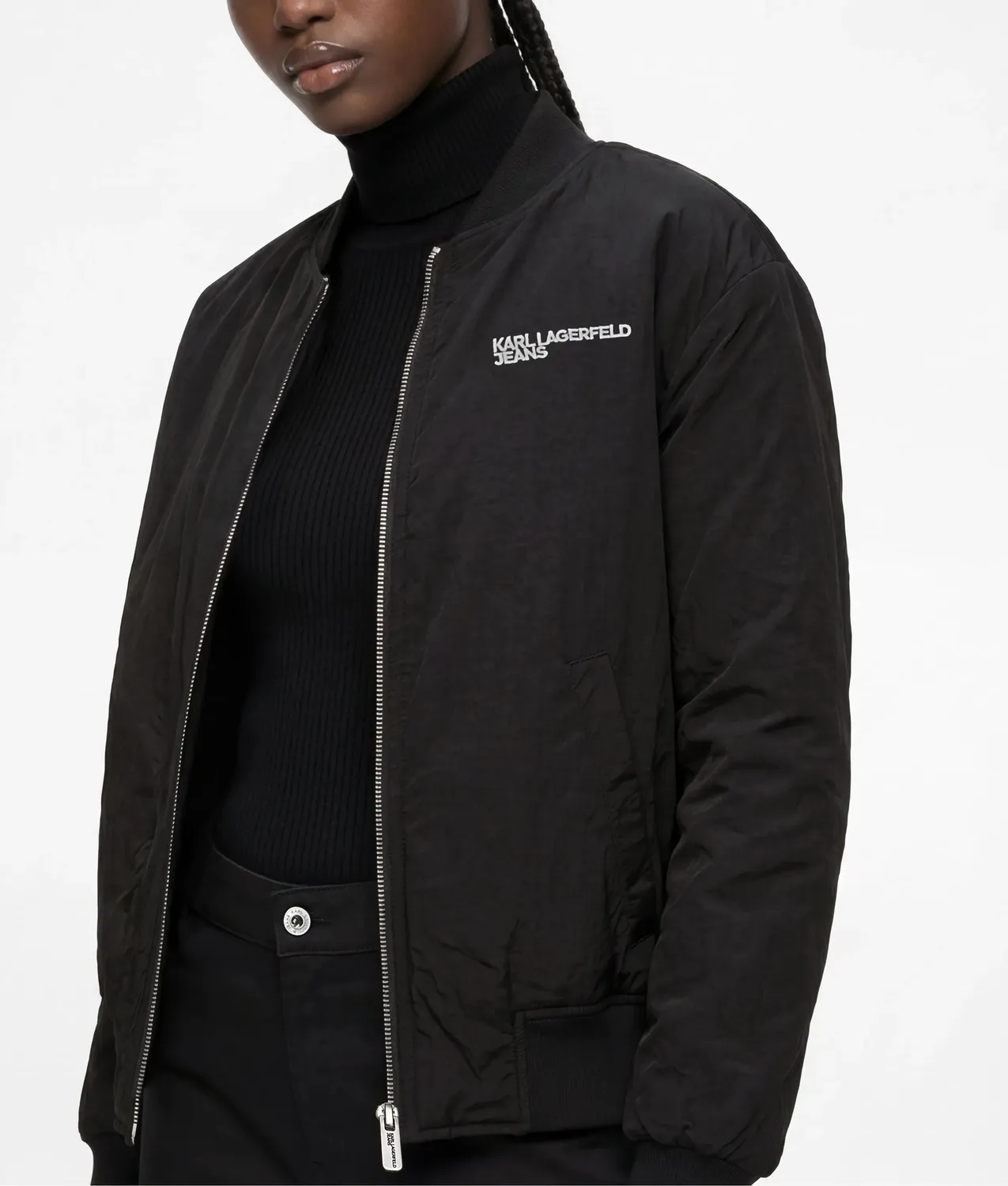 Karl Lagerfeld Reversible Bomberjacke Kunstfell Wende