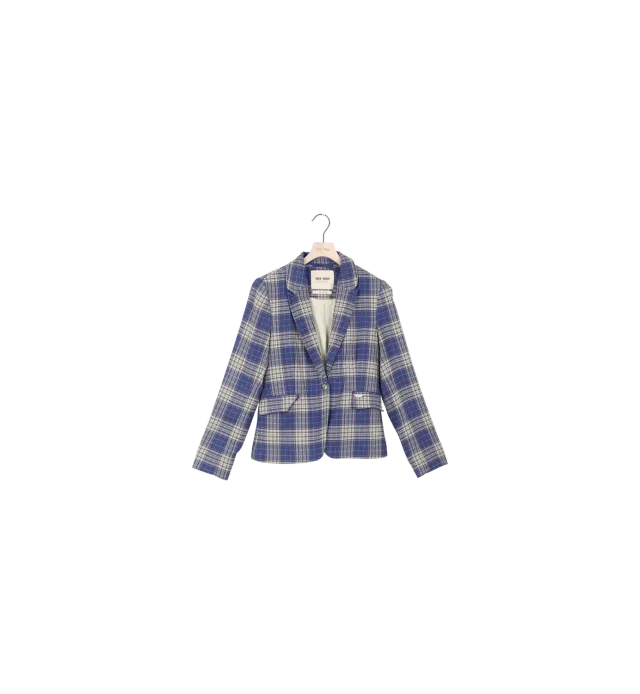 Mos Mosh MMBlake Check Blazer kariert Crown Blue 36