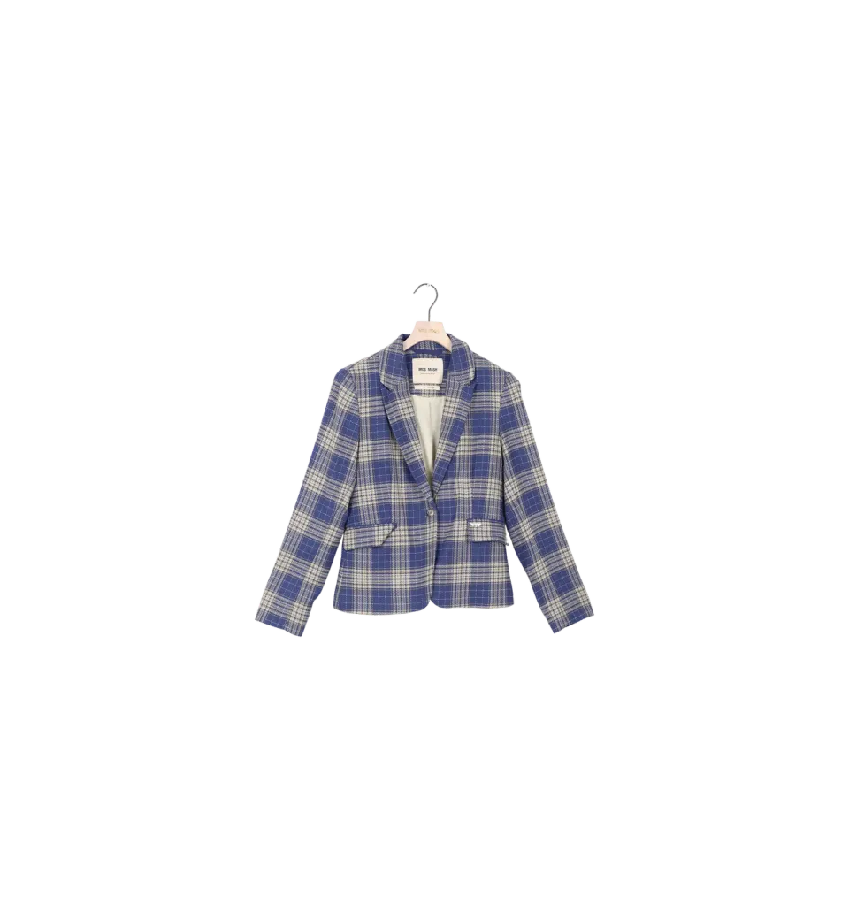 Mos Mosh MMBlake Check Blazer kariert Crown Blue 36