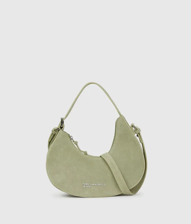 Karl Lagerfeld KL Jeans Rounded Top Handle Bag Wildleder