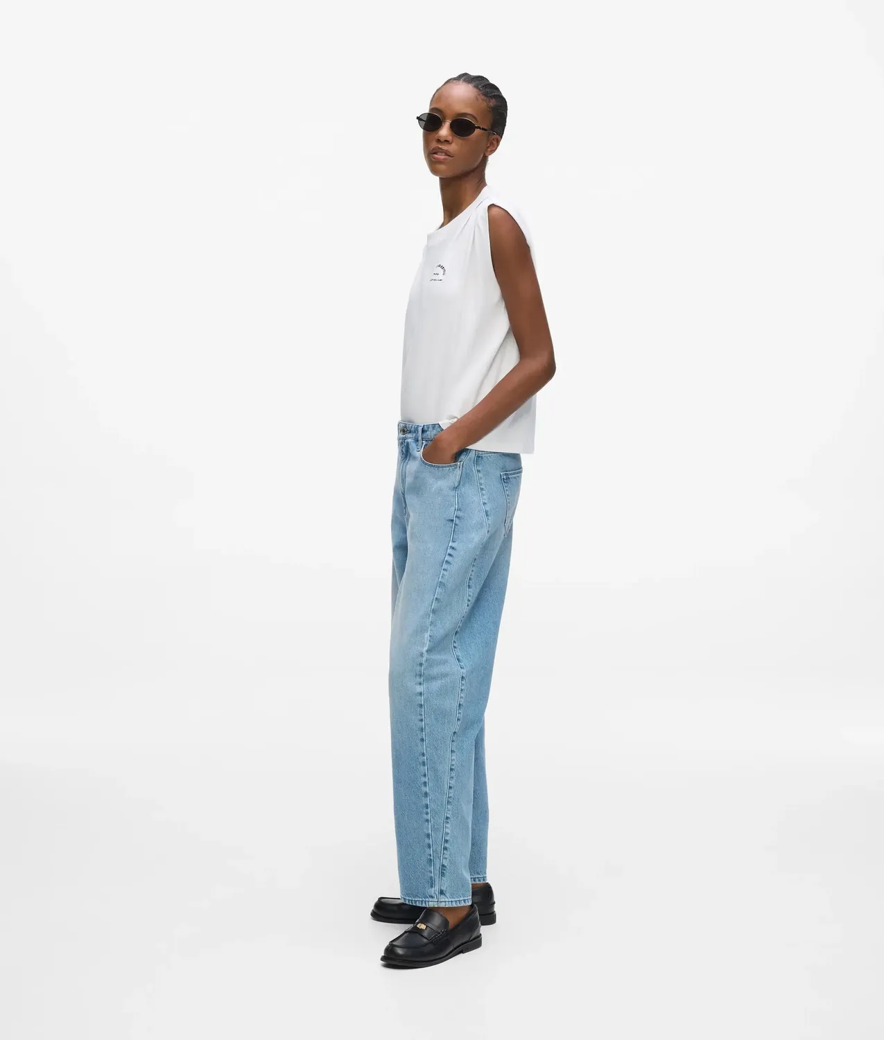 Karl Lagerfeld Barrel-Leg Jeans mid-rise Gr. 24-30 Denim