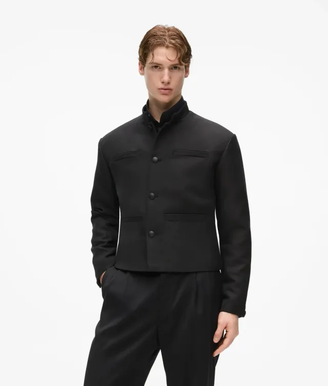 Karl Lagerfeld KL Studio Jacke cropped Stehkragen