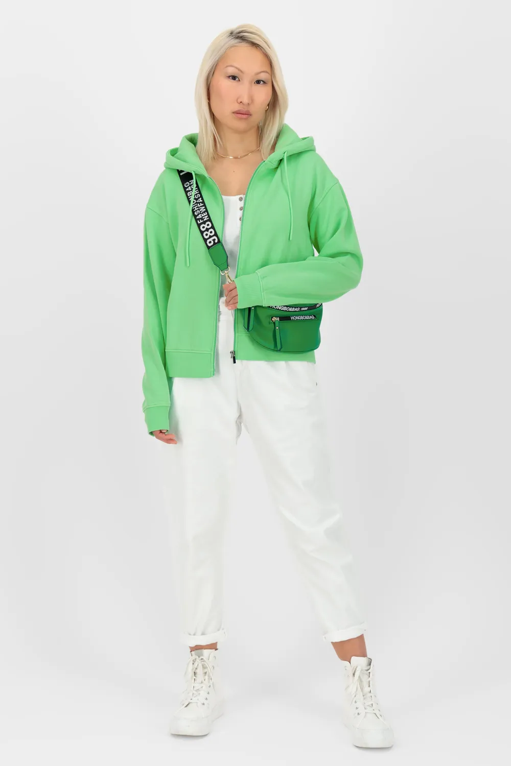 Alife & Kickin RanaAK A Sweatjacke Grün mit Kapuze