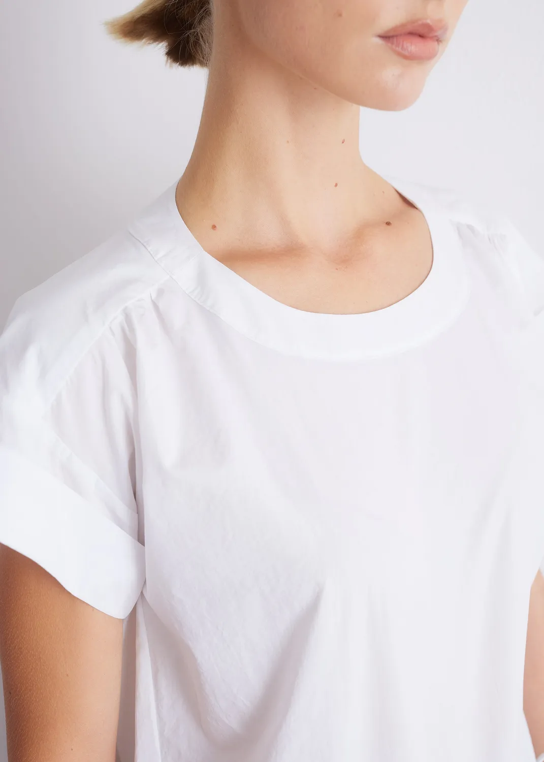 Senatex Tunnelzug Bluse White GOTS-Baumwolle
