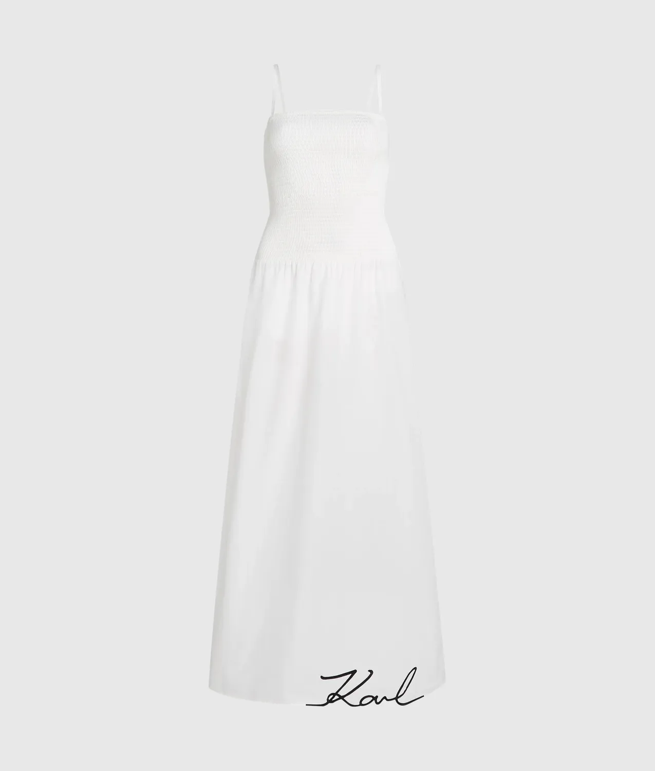 Karl Lagerfeld Signature Maxikleid Square-Neck Schwarz XS-XL
