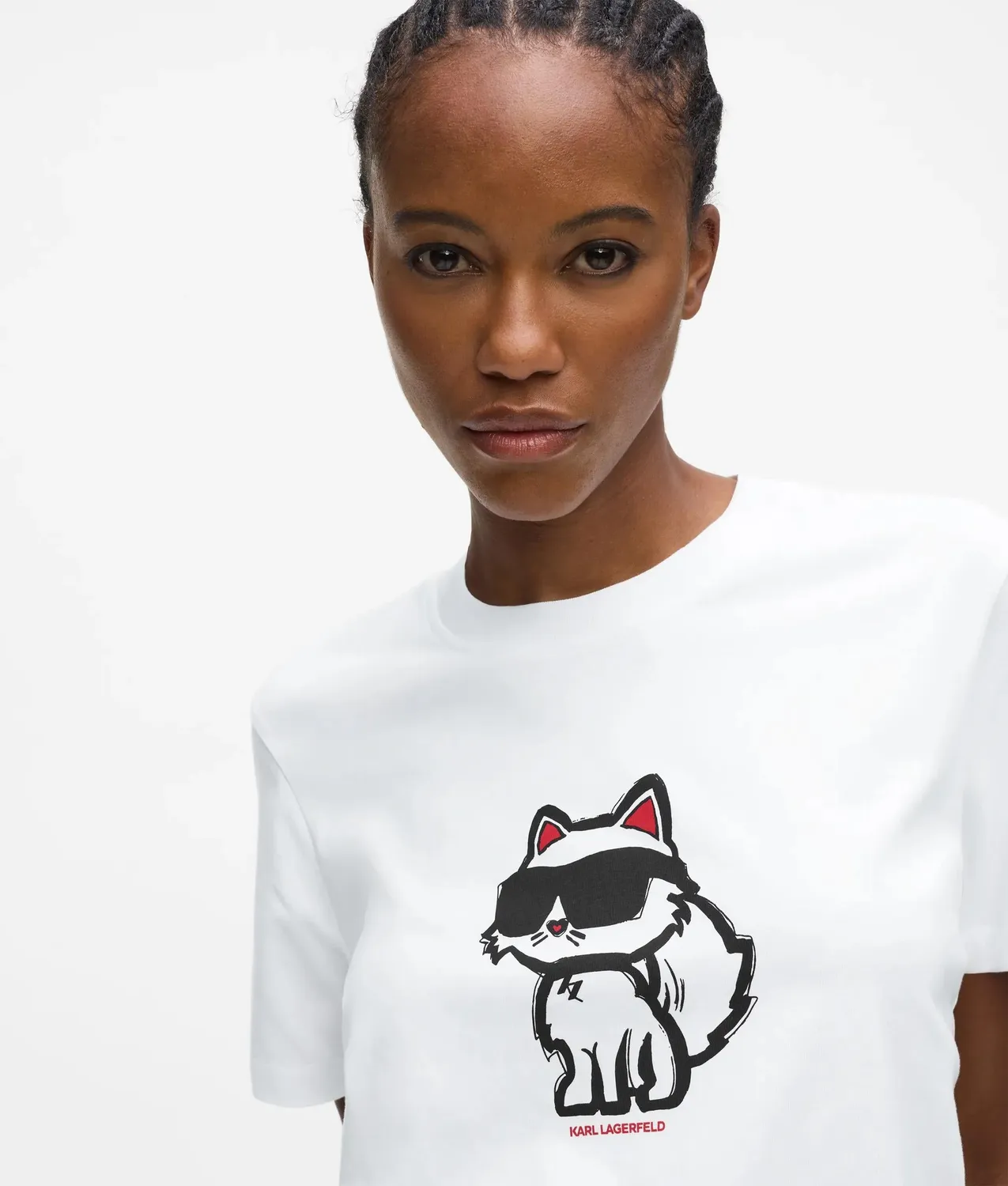 Karl Lagerfeld Ikon Choupette T-Shirt Bio-Baumwolle