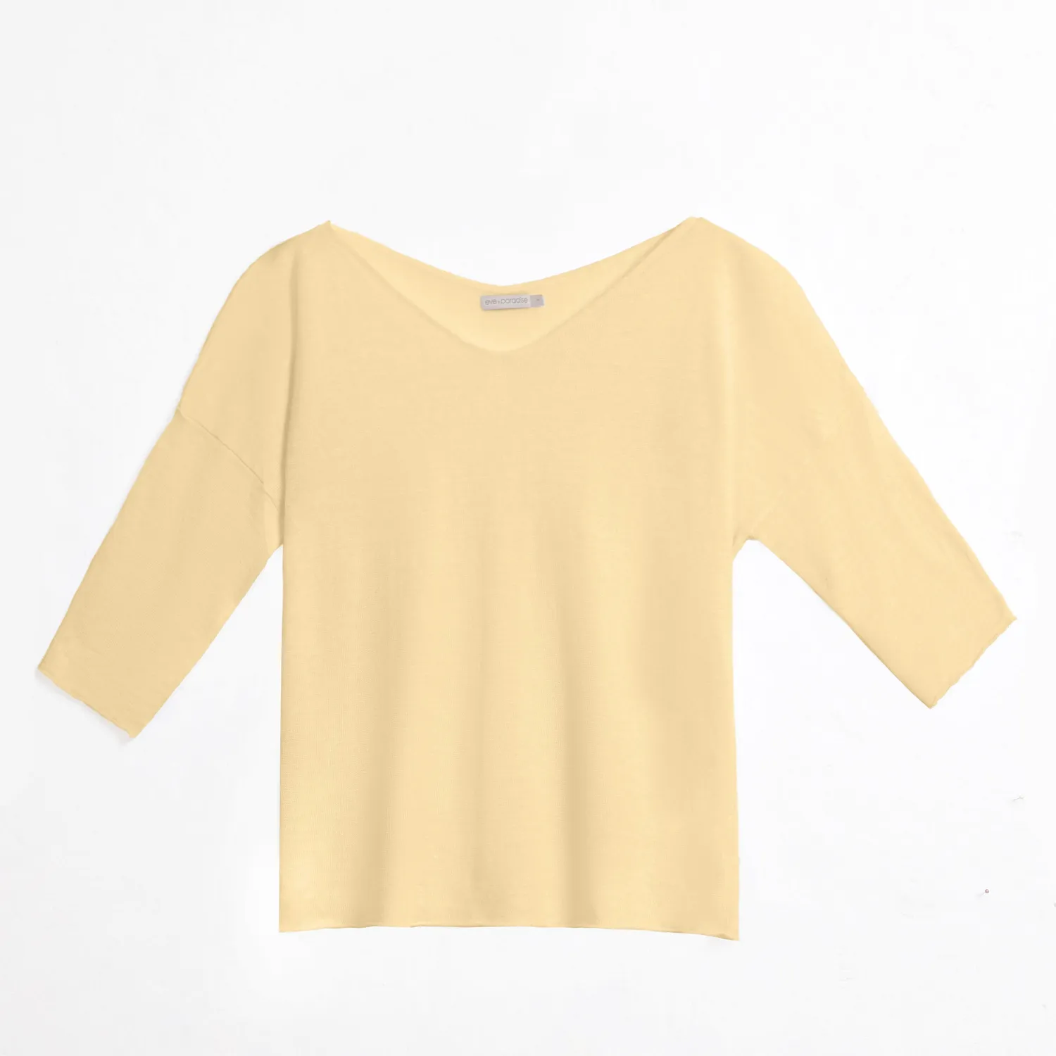 Senatex Leinenpullover mit V-Ausschnitt Pullover Weiß Leinen
