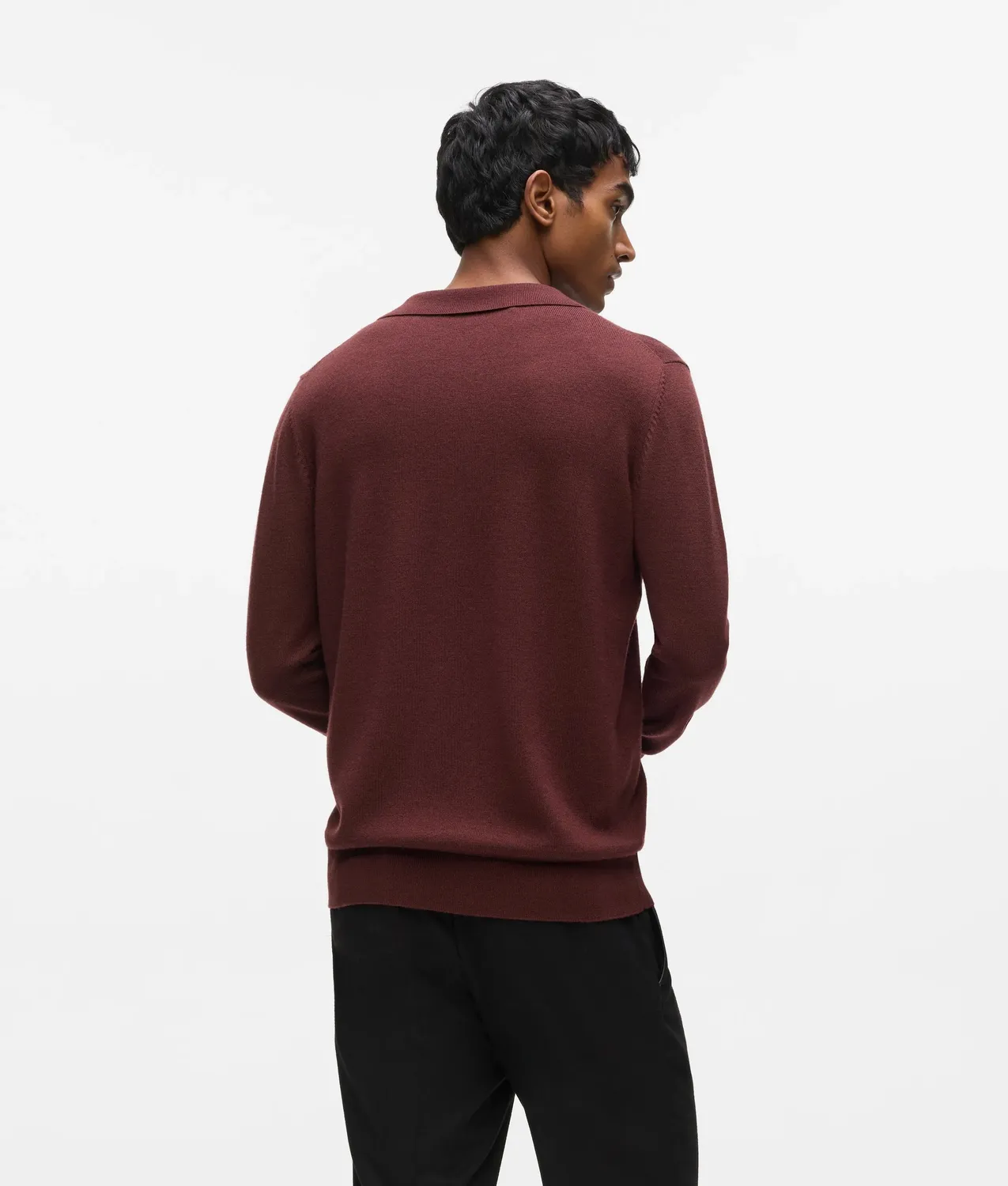 Karl Lagerfeld Wool Langarm Polo Herren S-3XL reine Wolle