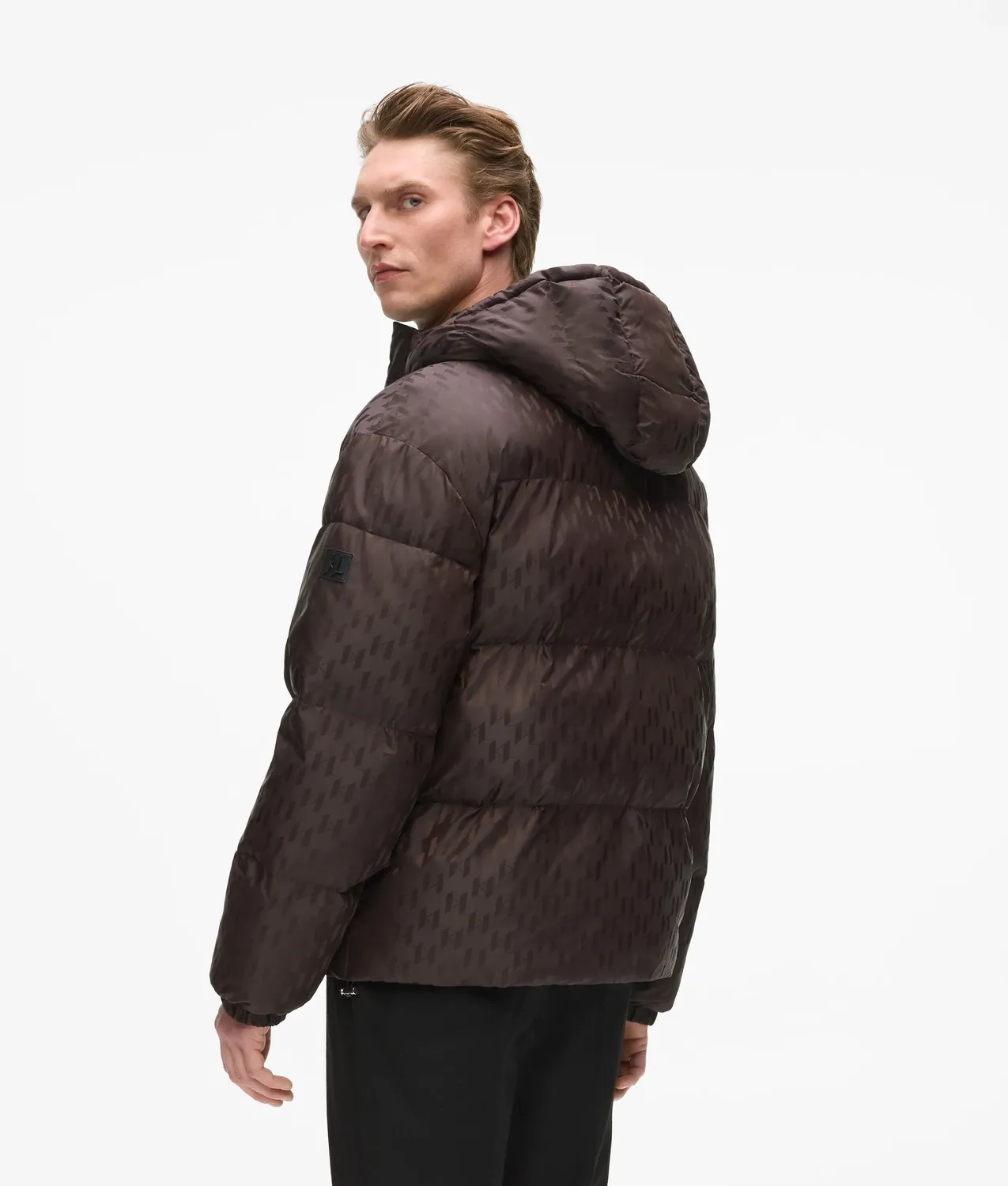 Karl Lagerfeld Monogram Pufferjacke Herren Kapuze