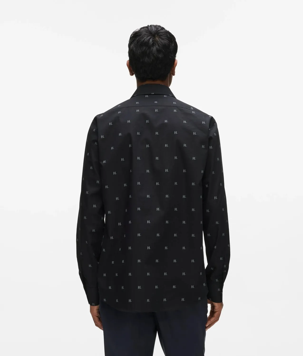 Karl Lagerfeld All-over Monogram Hemd Herren Snap