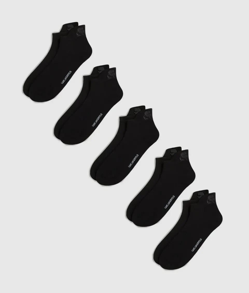 Karl Lagerfeld Ikon Kameo Sneaker Socken 5er Pack