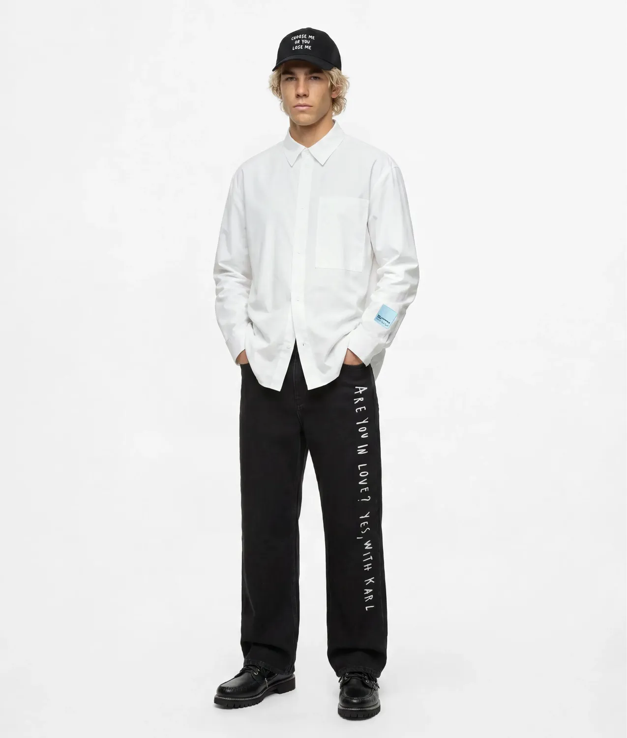 Karl Lagerfeld Jeans Pietro Terzini Hemd Boxy Baumwolle
