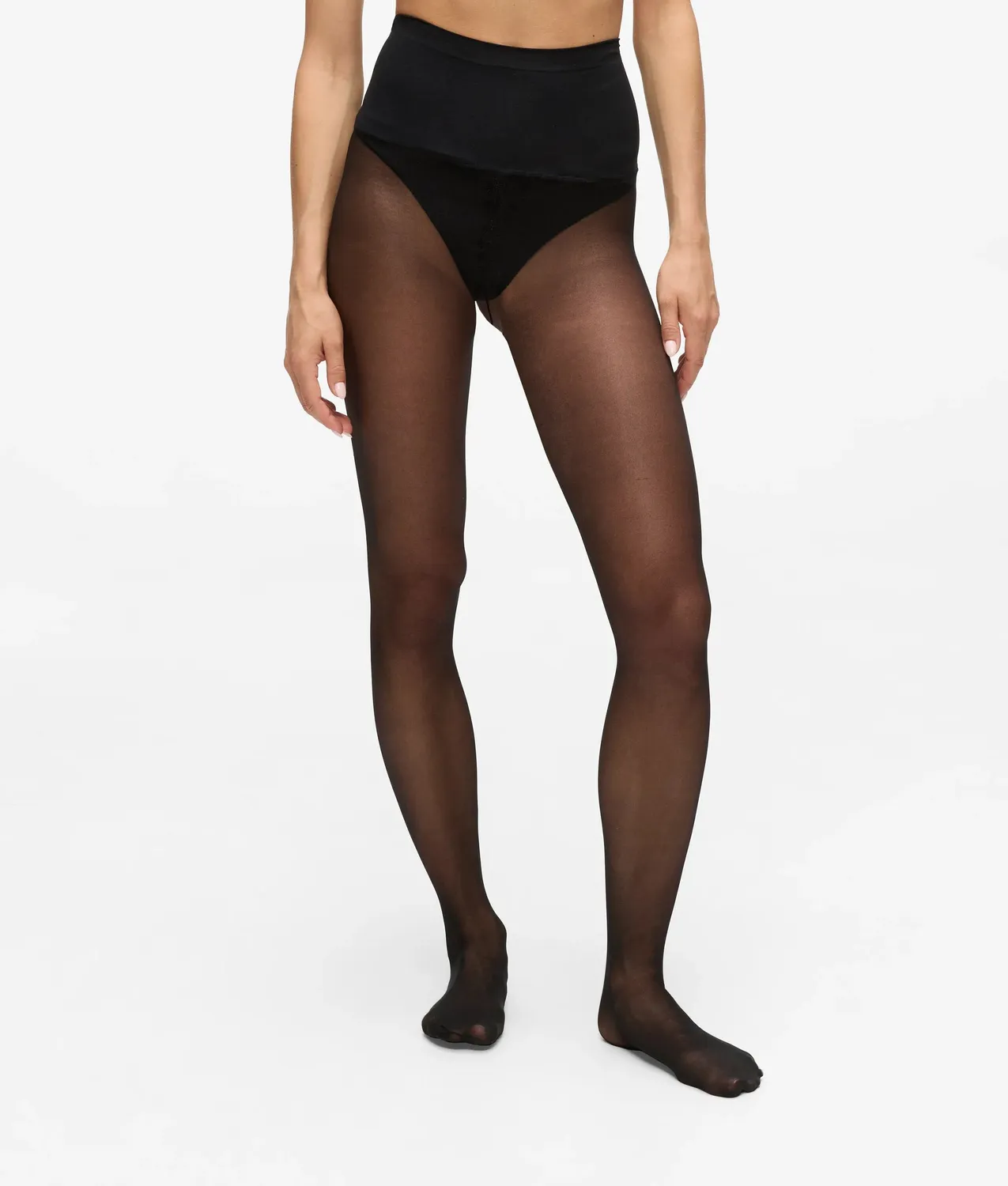 Karl Lagerfeld Signature Strumpfhose Naht schwarz sheer