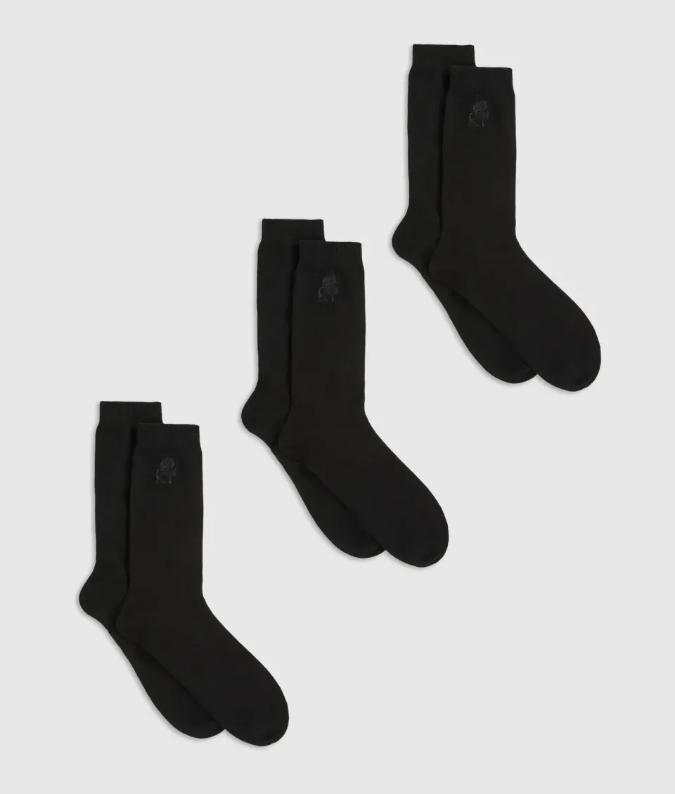 Karl Lagerfeld Ikon Kameo Socken 3er-Pack midi