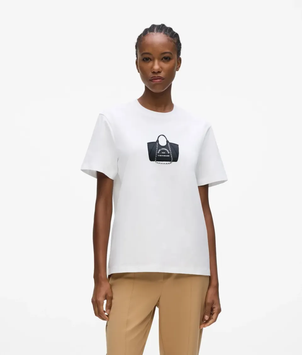 Karl Lagerfeld Bag Motif T-Shirt XS-XXL Bio-Baumwolle