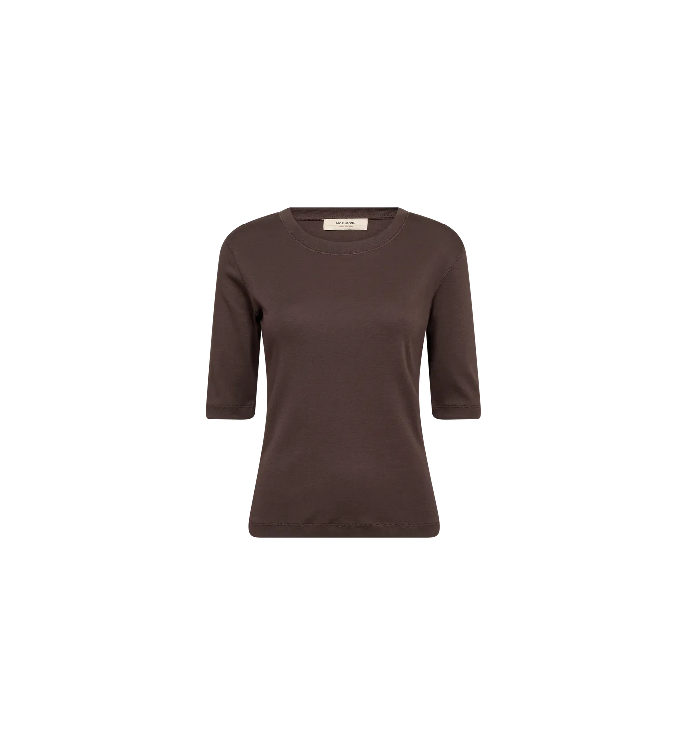 Mos Mosh MMMali O-Neck T-Shirt Blau fitted 3/4-Arm
