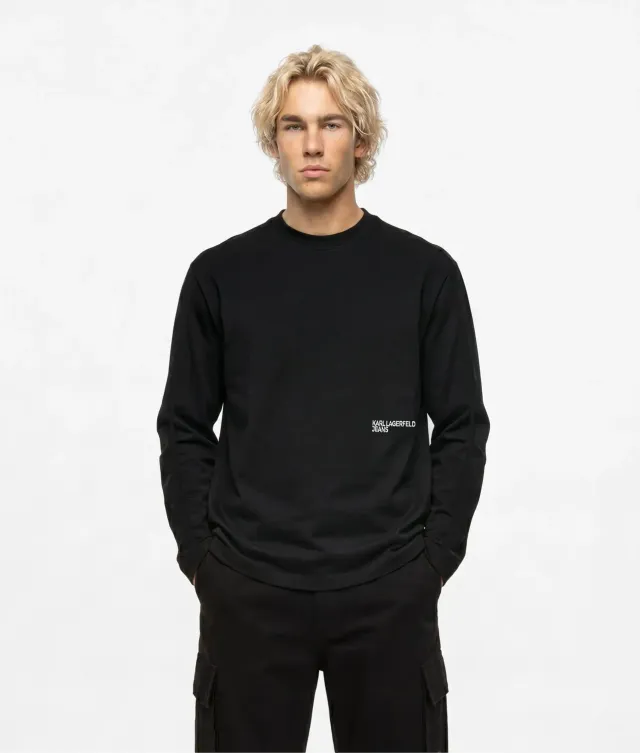 Karl Lagerfeld KL Jeans Langarmshirt Herren Nähte Baumwolle