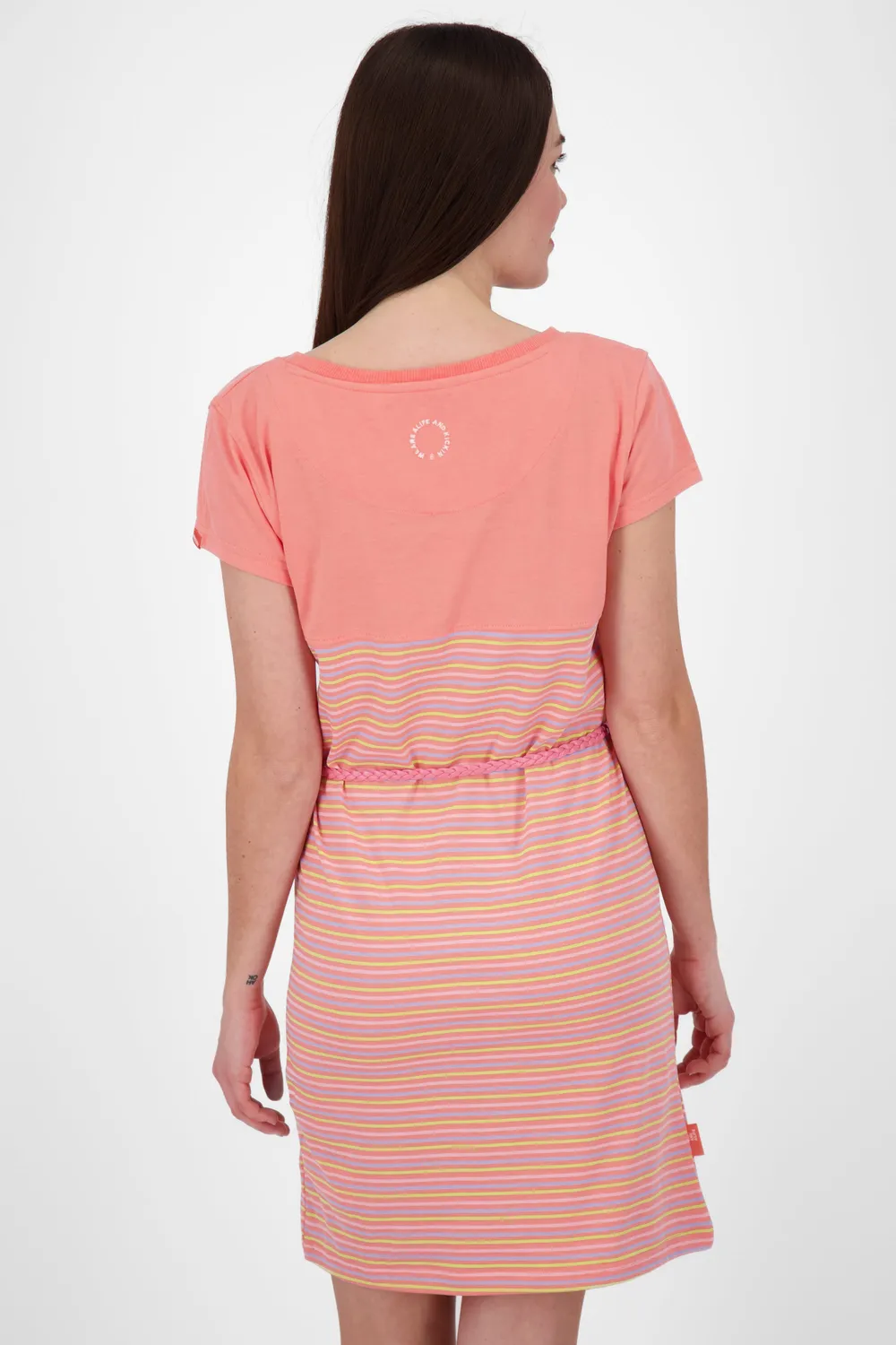 Alife & Kickin ClariceAK Kleid Orange Streifenmuster