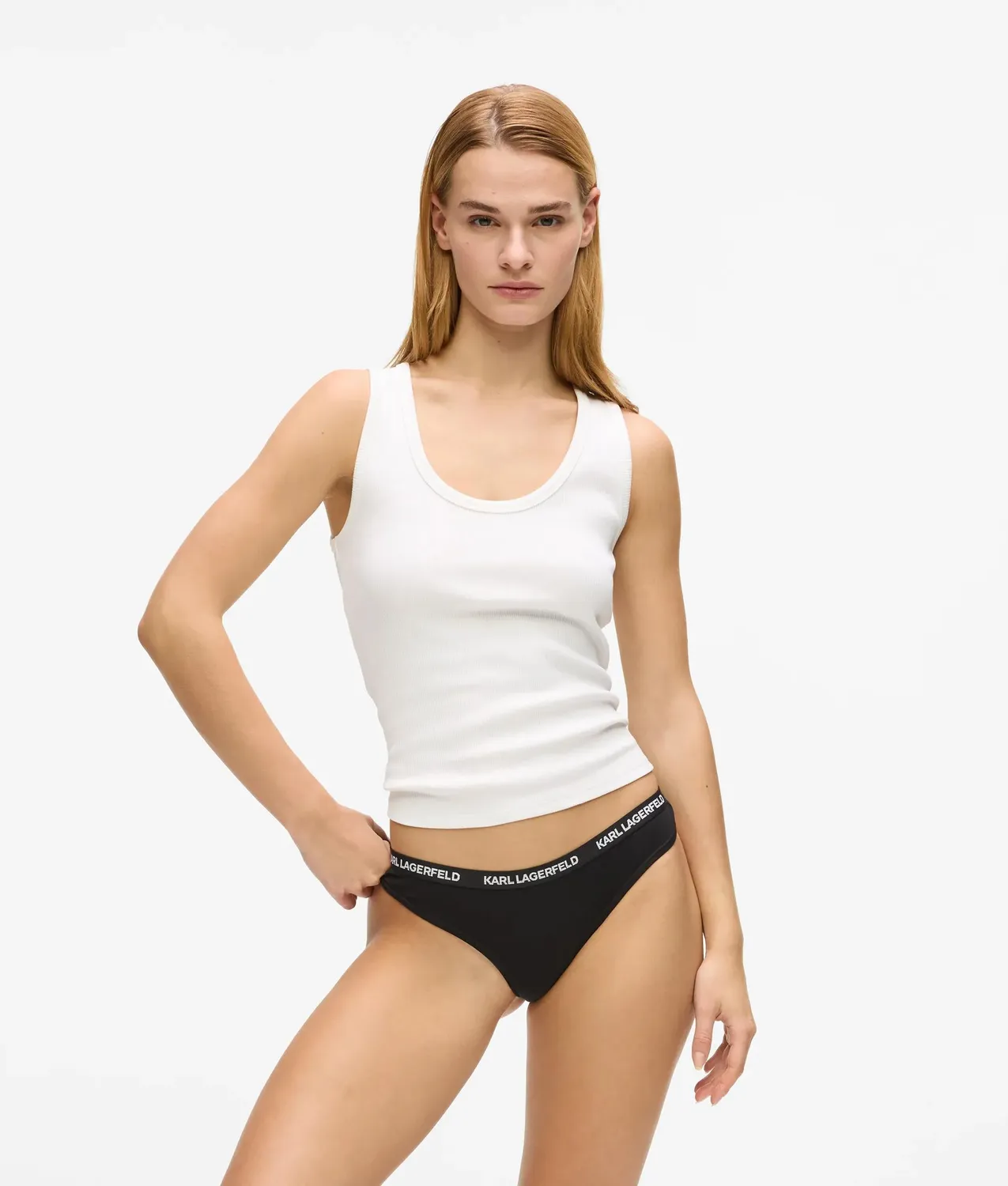 Karl Lagerfeld Logo String 3er-Pack Baumwolle