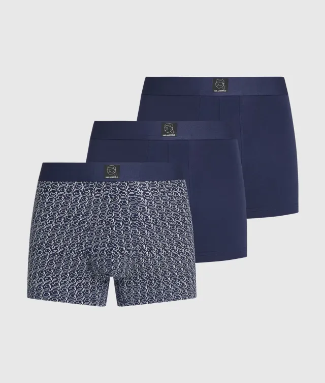 Karl Lagerfeld Ikon Patch Trunks 3er Pack Baumwolle