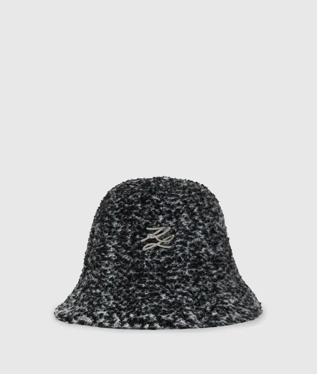 Karl Lagerfeld K/Autograph Boucle Fischerhut beige