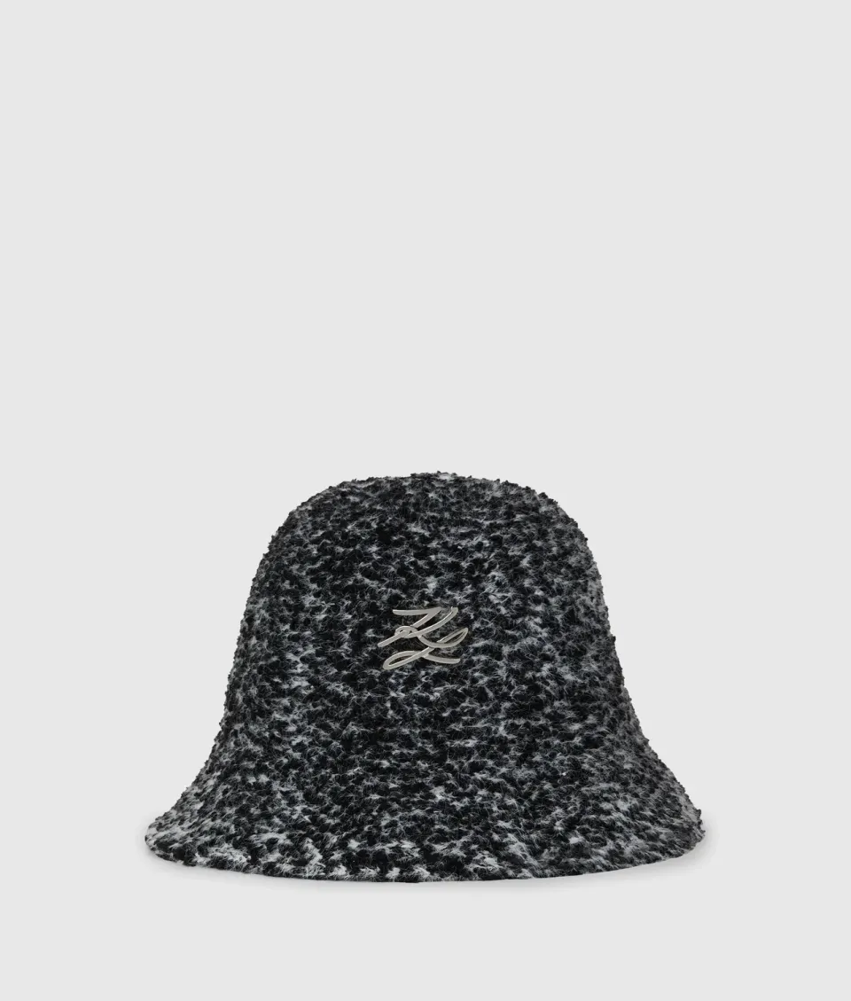 Karl Lagerfeld K/Autograph Boucle Fischerhut beige