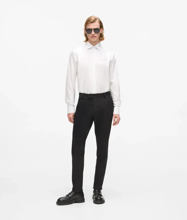 Karl Lagerfeld Faux-Leather Detail Hose Herren Rock-Chic