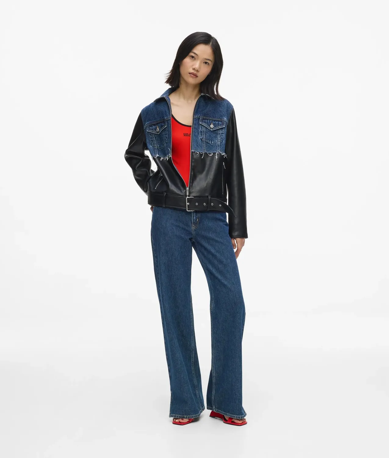 Karl Lagerfeld KL Jeans Ribbed Body Ripp Damen