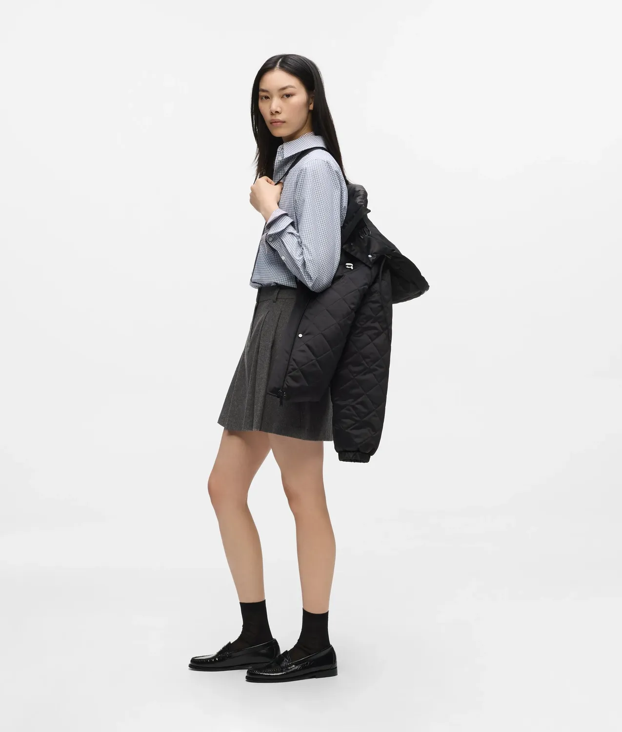 Karl Lagerfeld Ikon Stepp Pufferjacke Kapuze XS-XL wattiert