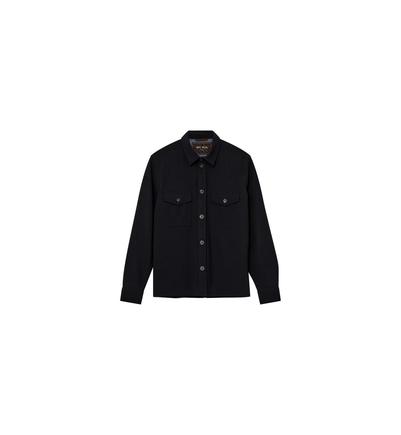 Mos Mosh MMGBirk Traver Overshirt Schwarz Regular Fit